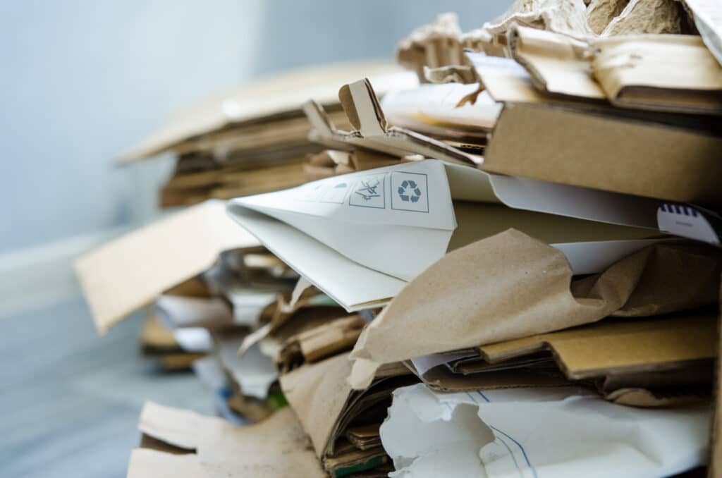 tas de papiers et de cartons