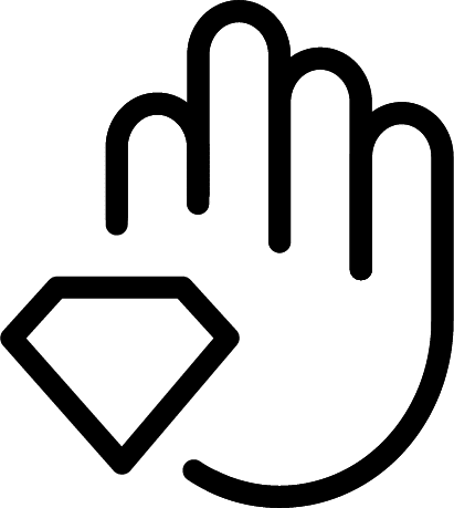 icône main surmesure