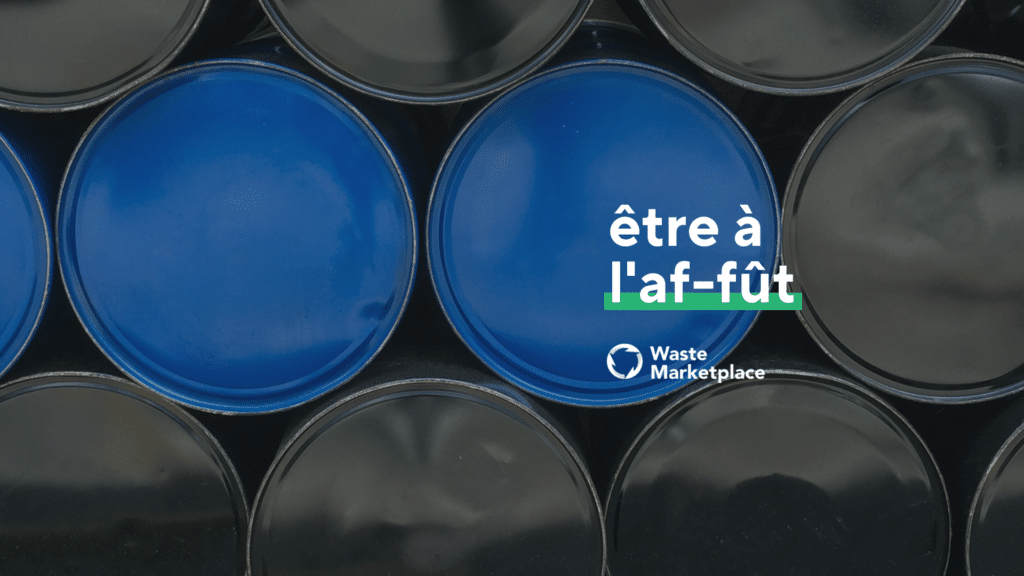 affiches jeu de mots Waste marketplace être à l'af-fût