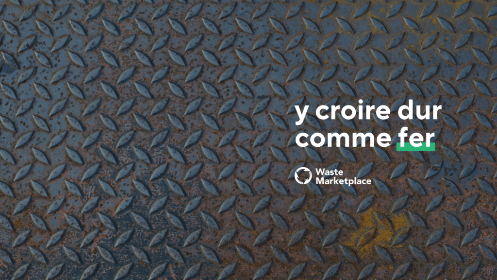 affiches jeu de mots Waste marketplace Y croire dur comme fer